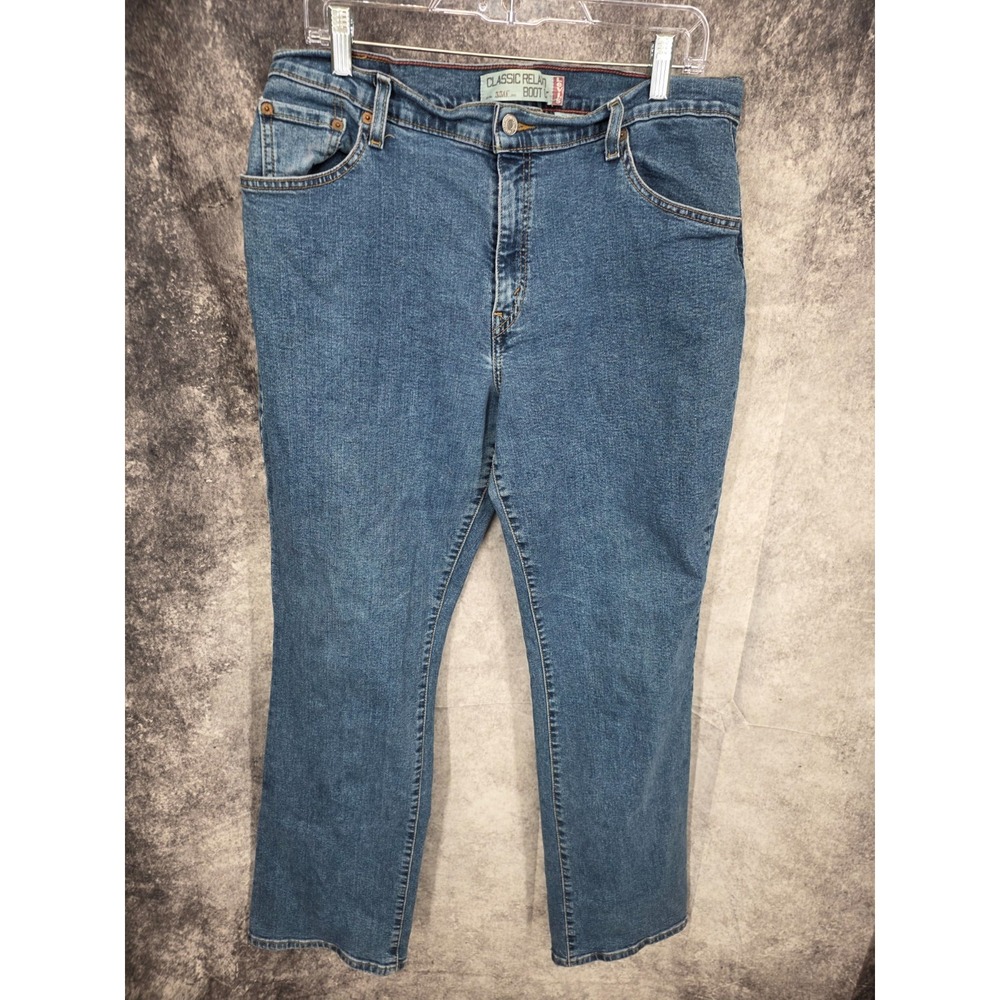 Levis 550 Jeans Womens 16 L Relaxed Boot Cut Stretch Mid Rise Mediumโ Wash *